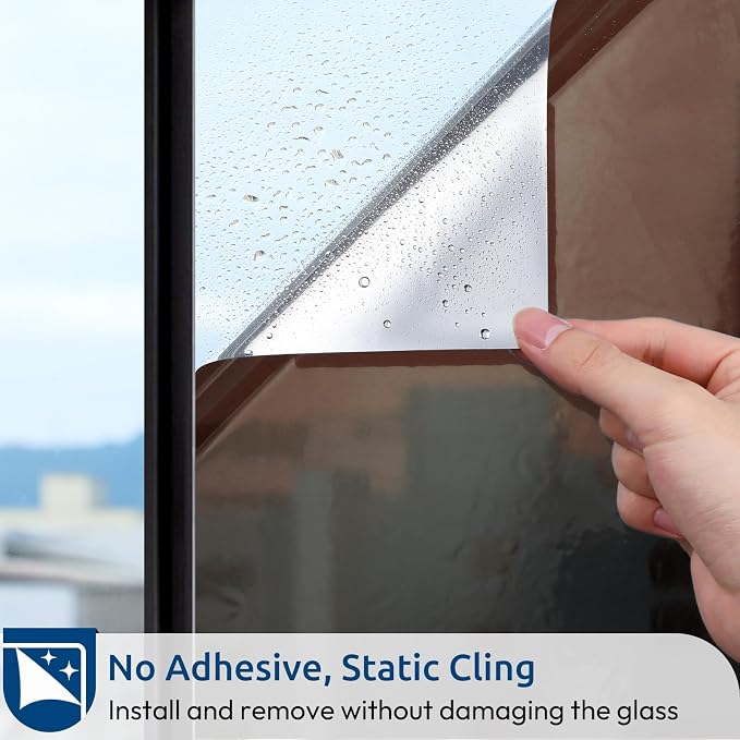 rabbitgoo Window Privacy Film One Way, 17.5" x 78.7", Heat Sun Blocking Anti UV - Image 7