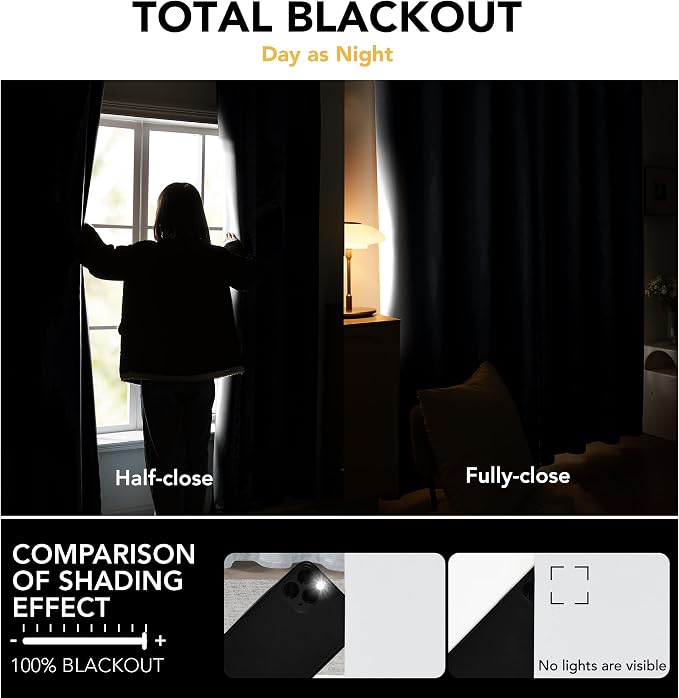 Deconovo 100% Blackout Curtains - Image 6