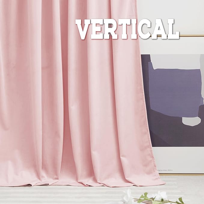 RYB HOME Velvet Curtains 102 inches Long, Extra Long High Ceiling Curtains | - Image 5