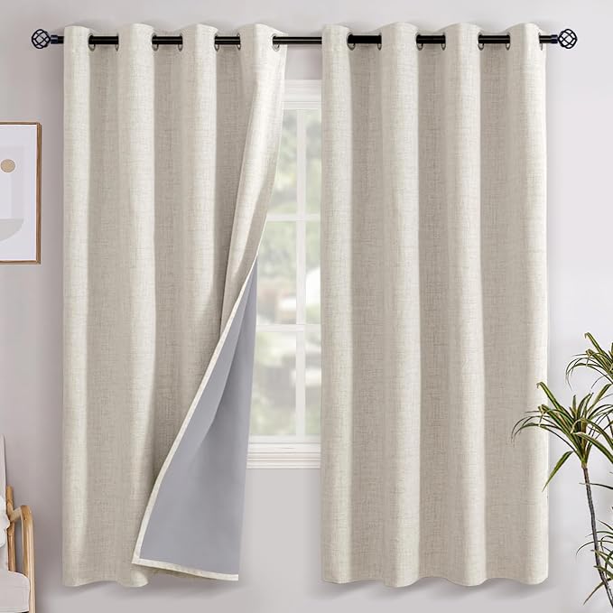YoungsTex Linen Blackout Curtains 78 Inches Long by YoungsTex