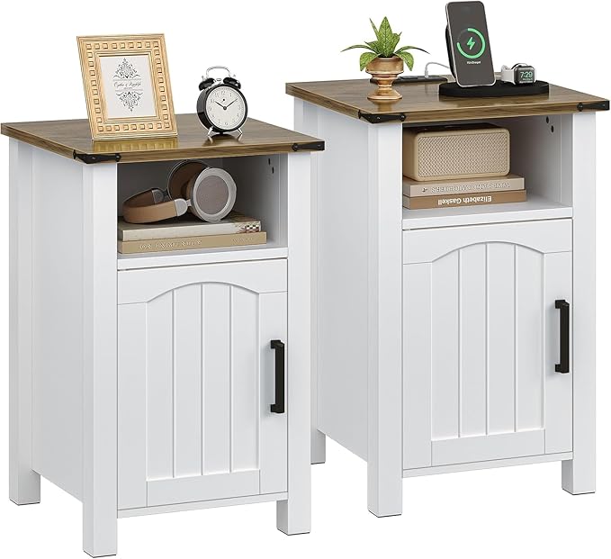 Decofy Farmhouse Nightstand by Decofy