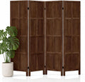 4 Panel Wood Room Divider and Folding Privacy Screen 67″, Freestanding Wall by Leesinwing
