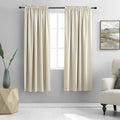 Cream Beige Room Darkening Curtains by DONREN
