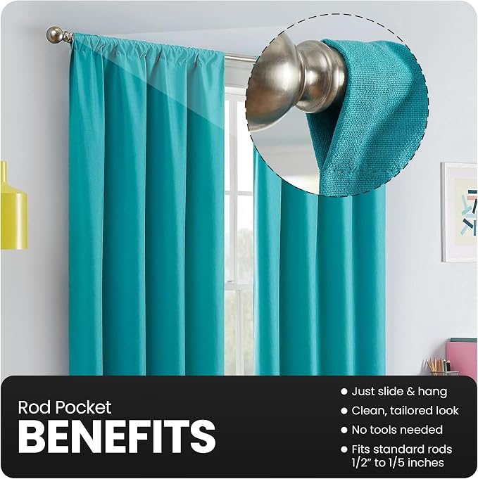 Eclipse Kendall Blackout Rod Pocket Curtain - Image 4