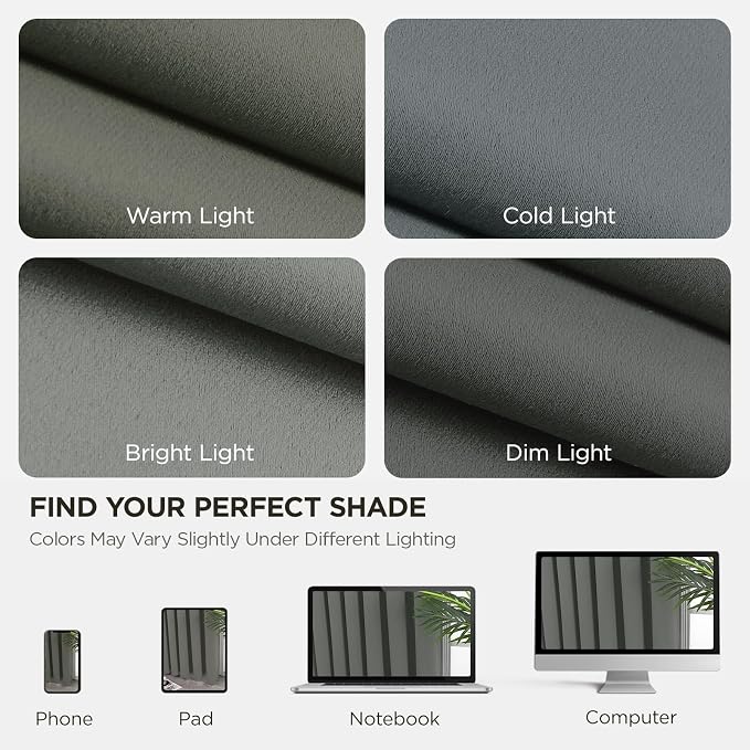 Joydeco Blackout Curtains 90 Inch Length 2 Panels Set, Thermal Insulated Long - Image 7