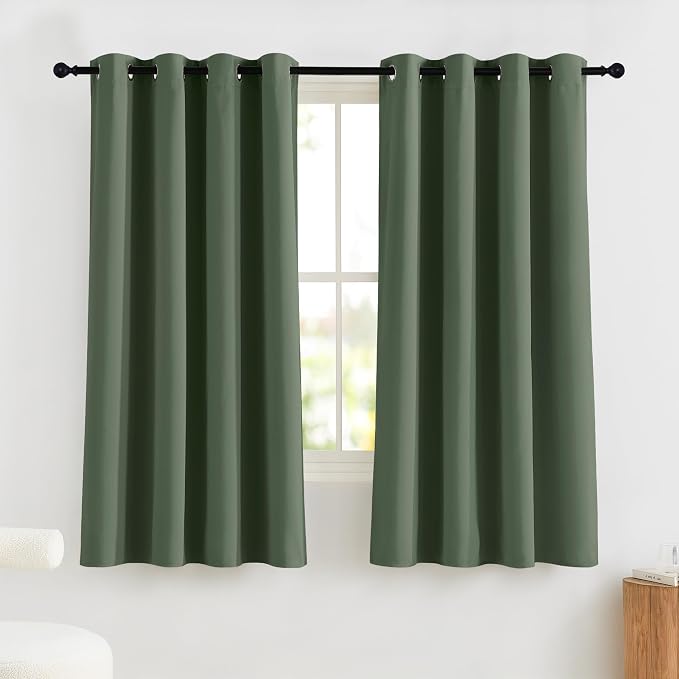 NICETOWN Greyish Green Blackout Curtains - Image 8