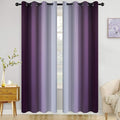 COSVIYA Grommet Room Darkening Ombre Purple Curtains W52xL96 inch | Purple and by COSVIYA