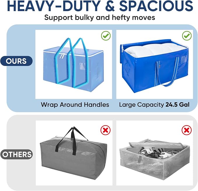 BALEINE 4-Pack Oversized Moving Bags - Image 4