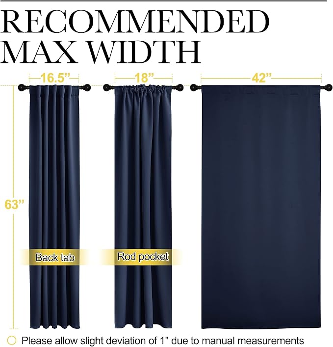 NICETOWN Blackout Draperies Curtains Window Drapes - Image 7