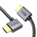 XAOSUN HDMI 2.1 Cable Right Angle 3.3FT, 48Gbps Ultra High Speed HDMI Cord 8K@60Hz 4K@120Hz Dynamic HDR eARC HDCP 2.2& 2.3 HDR10, Compatible with ps5,ps4,x-Box,roku TV,HDTV,Blu-ray,lg,Samsung