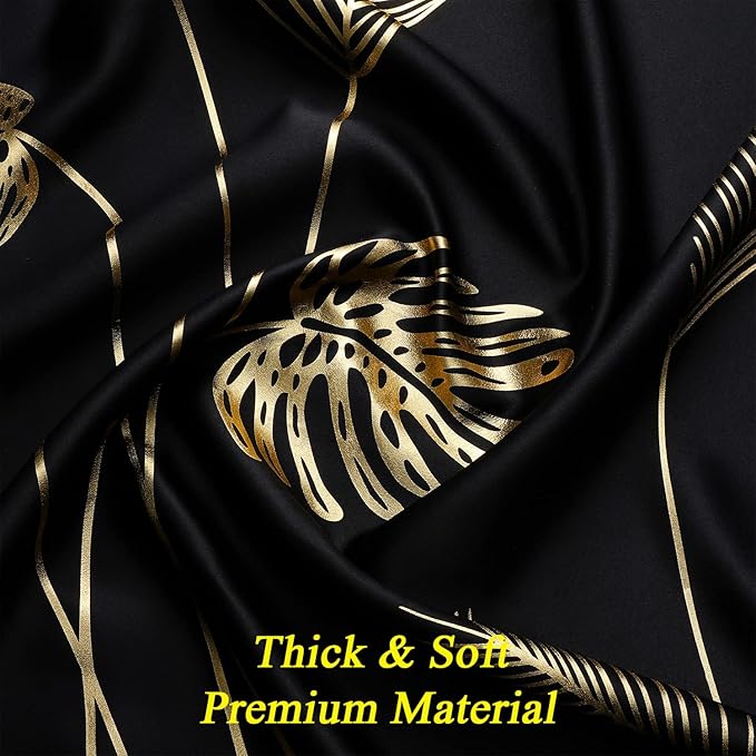 Gold and Black Blackout Curtains - Image 4
