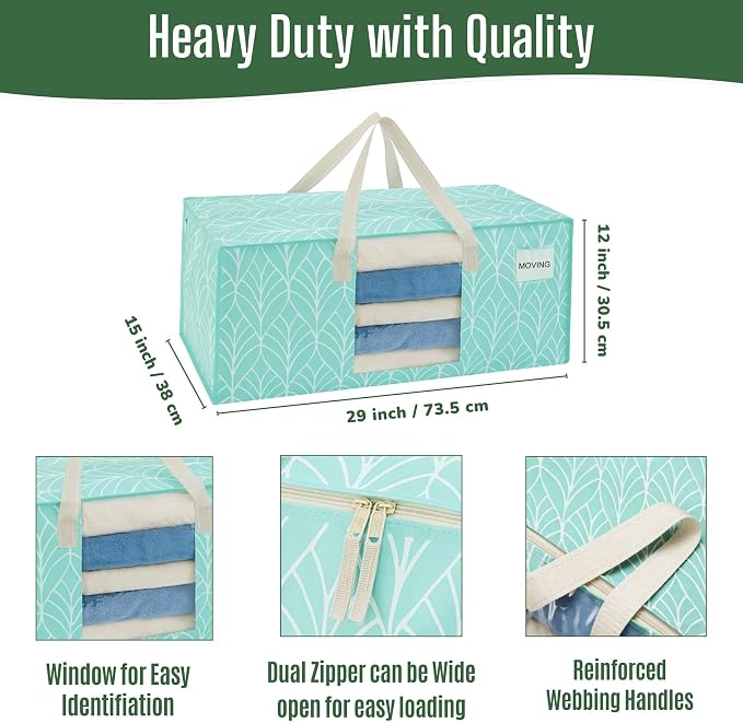 VENO Heavy Duty Moving Bags, Storage Bags, 6 Pack | Packing Supplies, - Image 3