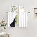 BGment White Blackout Curtains for Small Window 36 Inch Long 2 Panels | Thermal by BGment
