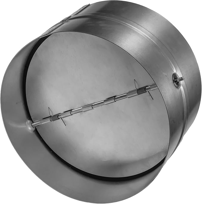 Draft Blocker 6'' Inch - Backdraft Damper - Draft Stopper - Backflow Preventer - Inline Fan Vent Deflector - One-Way Airflow Ducting - Dryer Duct Connector with Backdraught Flap
