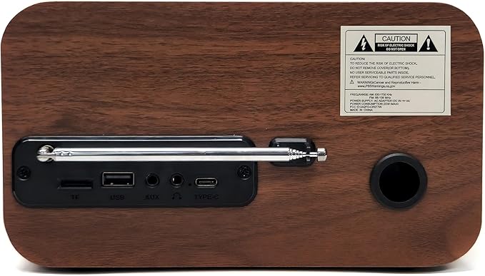 Fuse Hark Bluetooth Radio Speaker | Wireless 10W Charger | FM Radio Speaker with Bluetooth & AUX Input | Alarm Clock | 3 Level Dimmer | Charging Block Included