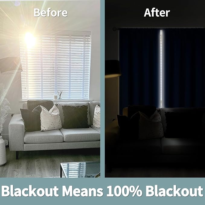 BGment Royal Blue Blackout Curtains - Image 3