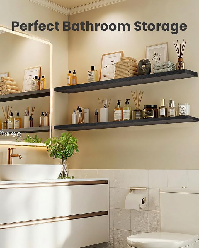 Amada 47.2" Floating Shelves for Wall Decor & Storage, Living Room, 22 lbs - Image 6