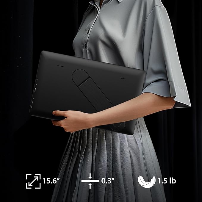QQH Portable Monitor, 15.6" Portable Travel Monitor for Laptop 1080P FHD IPS Second Screen, USB C HDMI External Gaming Monitor Display for Computer Phone PC PS4 PS5 Xbox Switch (Z1-9)