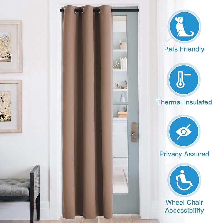 RYB HOME Blackout Curtains for Bedroom Closet Living Room Nursery Dining | - Image 3