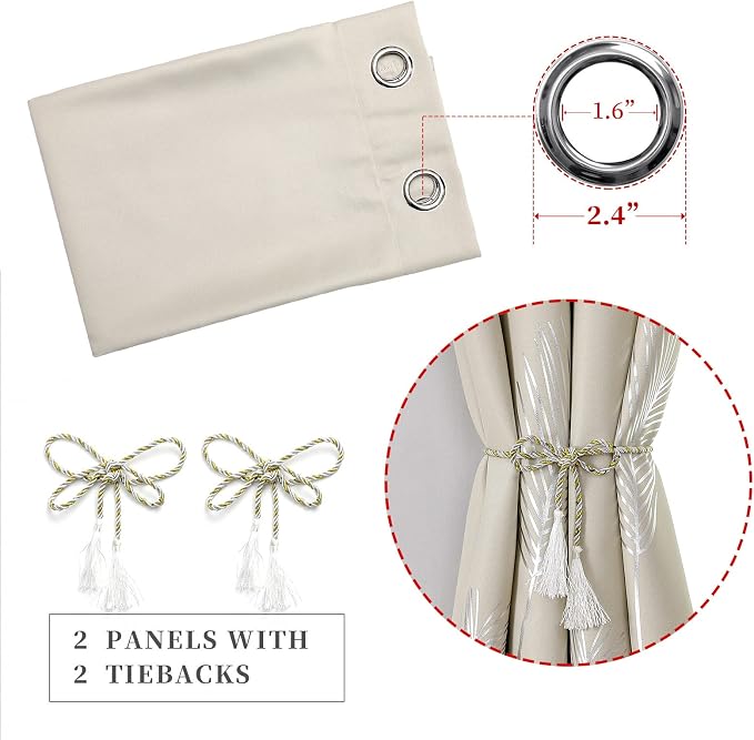 Room Darkening Curtains for Bedroom 108 inch Long - Image 4