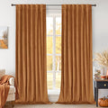 BGment Orange Velvet Curtains for Living Room, 2 Panels, 52 x 102 Inch | Thick by BGment