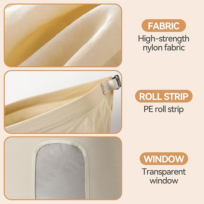 2-Pack Roll Top Comforter Storage Bag, Blanket Storage Bags | Taslon Fabric - Image 5
