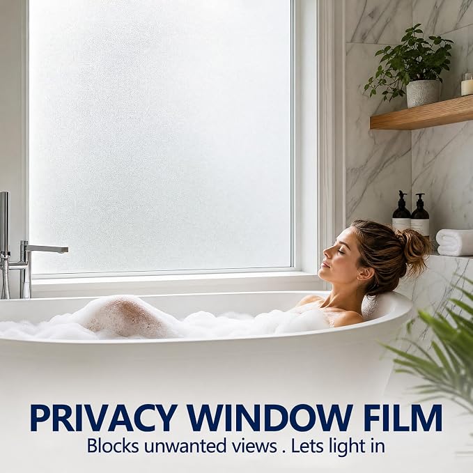 Frosted Window Privacy Film Static Cling Glass Film 35.4" x 19.68' | No Glue - Image 7