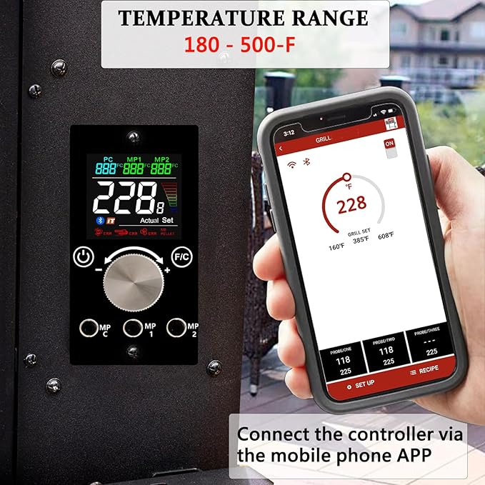 Replacement Pit Boss Digital Thermostat Controller Board with WiFi and Bluetooth Function, can Connect to Mobile APP, Easier to Control Grill Temperature