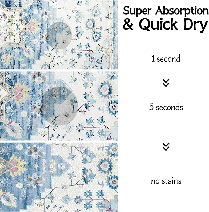 Pet Food Mats for Floor, Absorbent Dog Mat for Food and Water Dispenser Mat, Dog Food Mat Quick Dry Cat Food Mat Pet Supplies