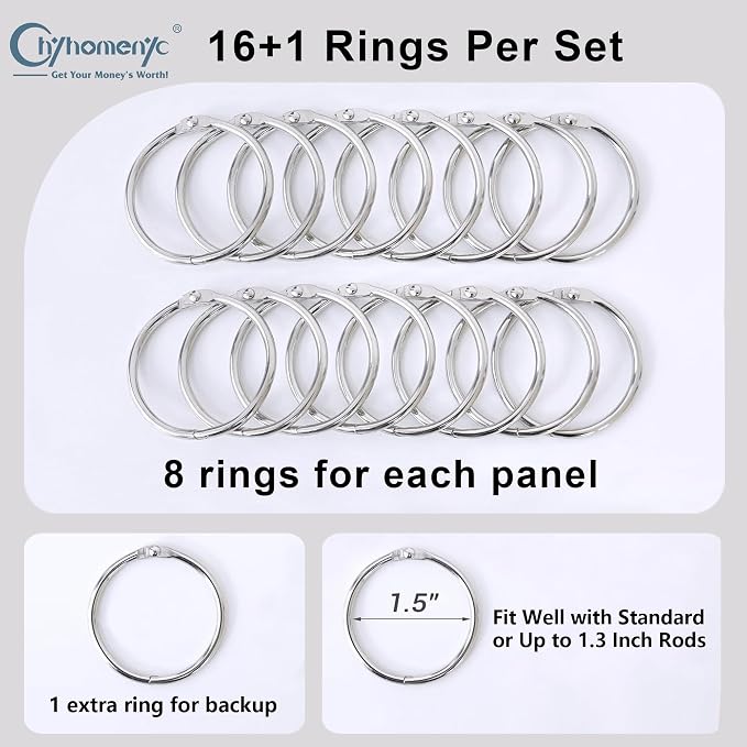 Chyhomenyc 2 Panels 100% Blackout Curtain Liners, Each 50" Wx80 L | 100% - Image 3