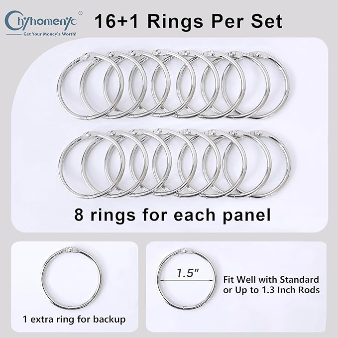 Chyhomenyc 2 Panels 100% Blackout Curtain Liners, 100% Darkening Blackout Liner - Image 4