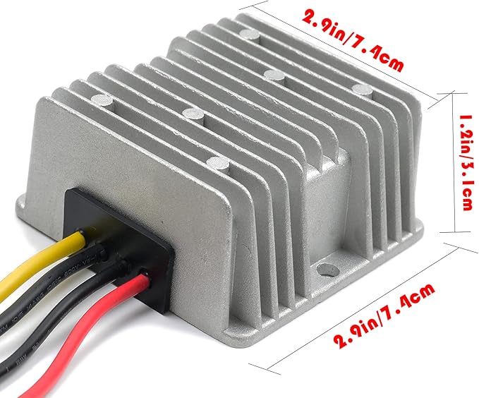 MGGi DC 36V 48V Step Down to 24V 20A 480W Converter Voltage Reducer, Waterproof Big-Size Voltage Reducer, High-Power Power Supply Module Buck Transformer, for Golf Cart, forklifts, Car