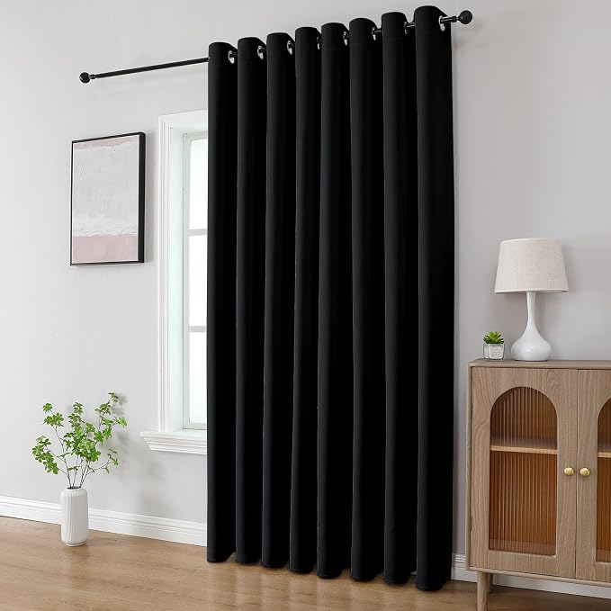 CUCRAF Custom Black Blackout Curtains 1 Panel Set, Thermal Insulated Grommet - Image 8