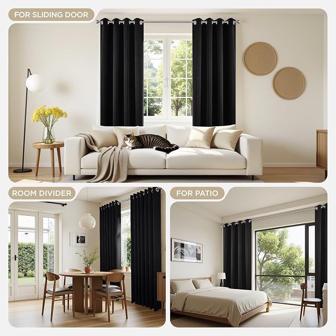 Joydeco Blackout Curtains 84 Inch Length 2 Panels Set, Thermal Insulated Long - Image 7