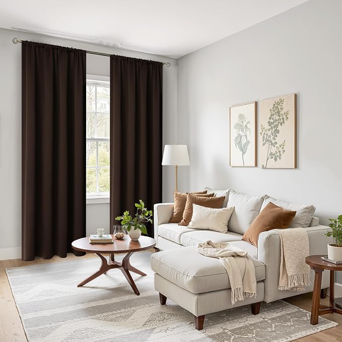 BGment Brown Blackout Curtains 84 Inch Length - Image 4