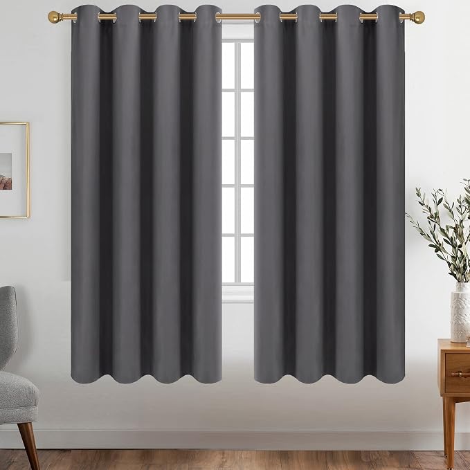 Diraysid Grey Grommet Blackout Curtains by Diraysid%2C+refresh+your+life