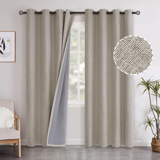 YoungsTex Linen 100% Blackout Curtains by YoungsTex
