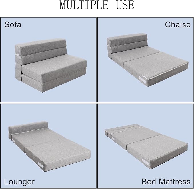 Folding Sofa Bed, Convertible Sleeper Chair - Image 3