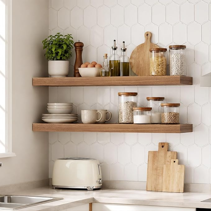 HOOBRO 31.5" Floating Shelves for Wall, for Wall Decor Storage in Bathroom - Image 5