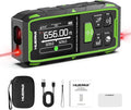 656ft/200M Dual Laser Distance Measuring Tool, Huepar Professional Rechargeable Digital Laser Room Measure Devices, Bilateral Metro Laser Measurement Tool with with Angle Sensor, Magnetic Back