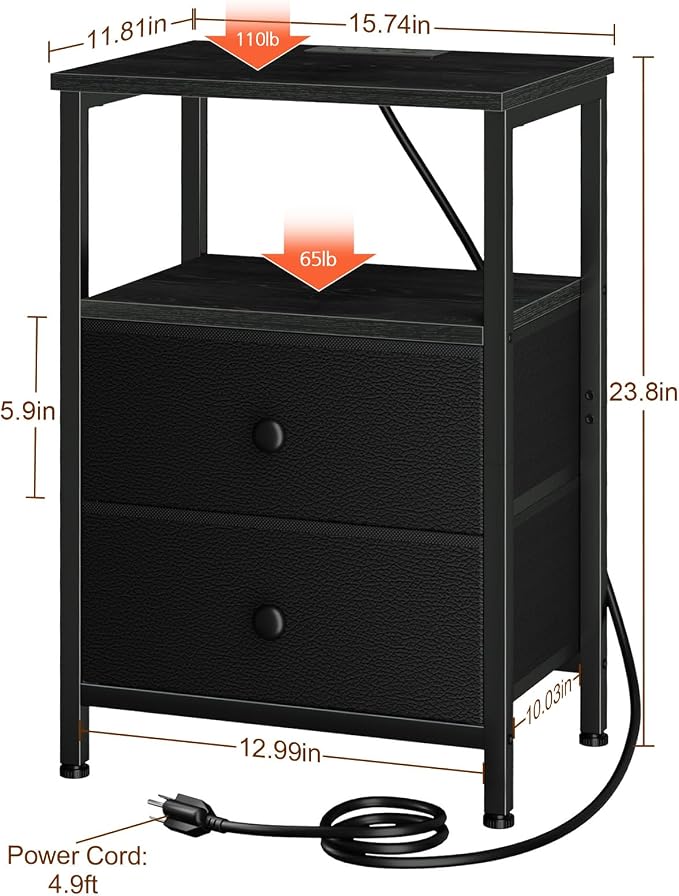 Night Stand, Small Nightstand - Image 3