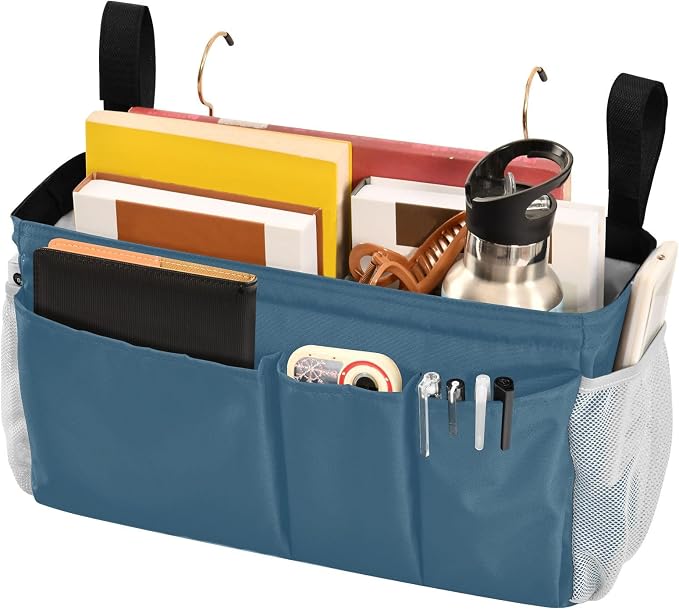 Caribbean Blue Bedside Caddy Storage Bag Bedside Organizer - Image 3