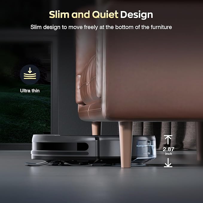 Robot Vacuum and Mop Combo, 2 in 1 Robotic Vacuums Cleaner with WiFi/App, Robot Vacuum with Water Tank, Strong Suction, Schedule, Self-Charging, Quiet, for Hard Floor, Pet Hair, Low Pile Carpet