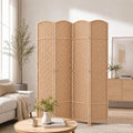 4 Panel Woven Room Divider, Natural | by Jostyle