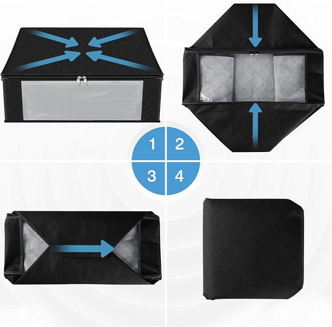 HomeHacks 4-Pack Clothes Organizer Storage Bags, 35L Storage Bins, Reinforced - Image 7