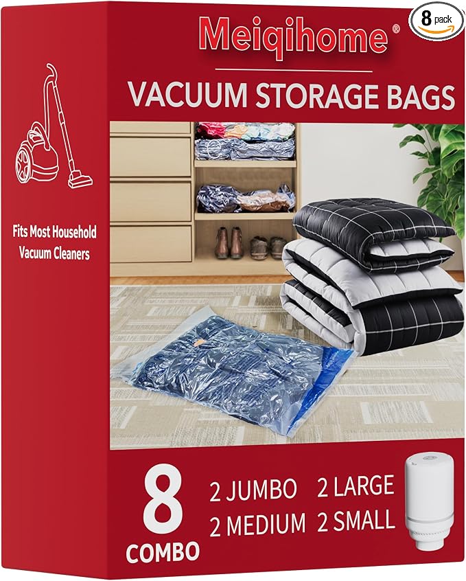 Vacuum Seal Bags for Clothing Travel & Home Storage, travel vacuum bags by MEIQIHOME
