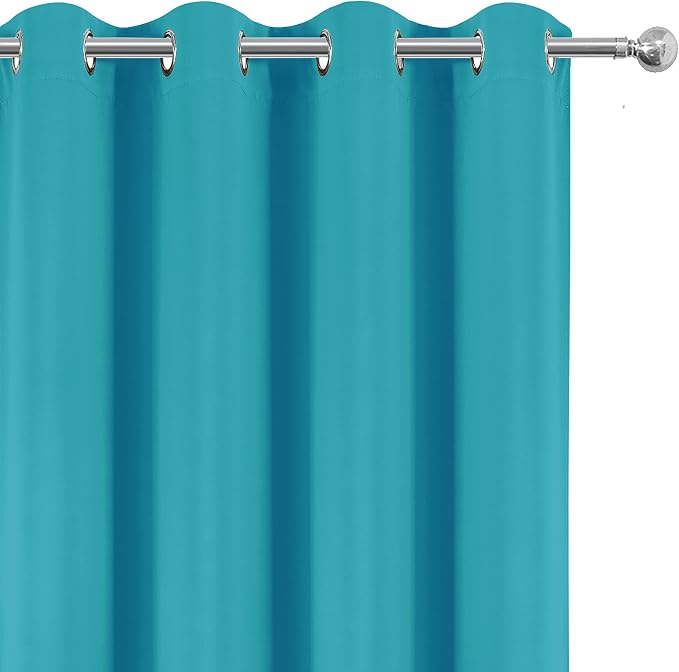 100% Blackout Curtains 52 x 72 Inch/Teal Curtains 2 Panels - Image 8