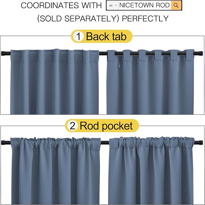 NICETOWN Window Treatment Blackout Curtains and Draperies - Image 3