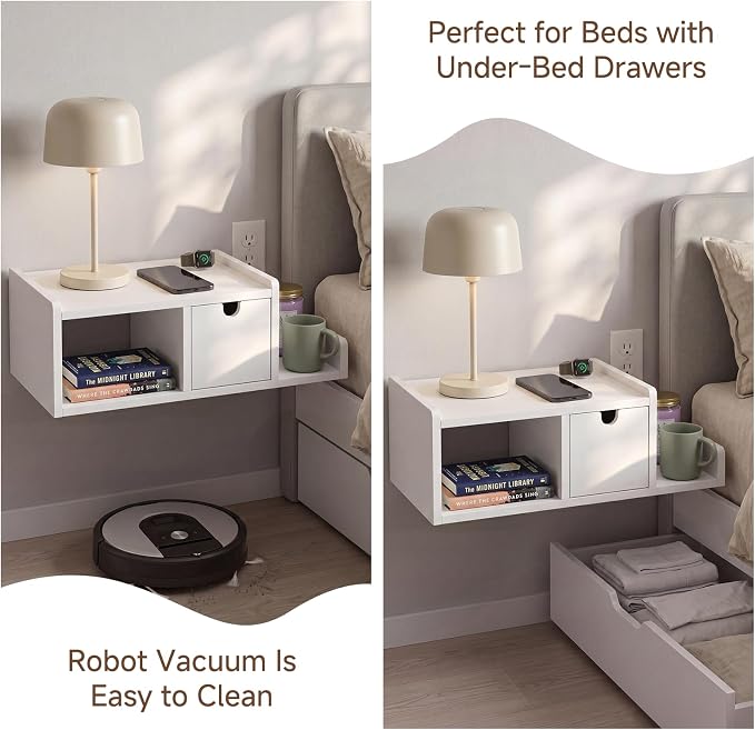 Floating Nightstand Wall Mounted, Bedside Table - Image 5