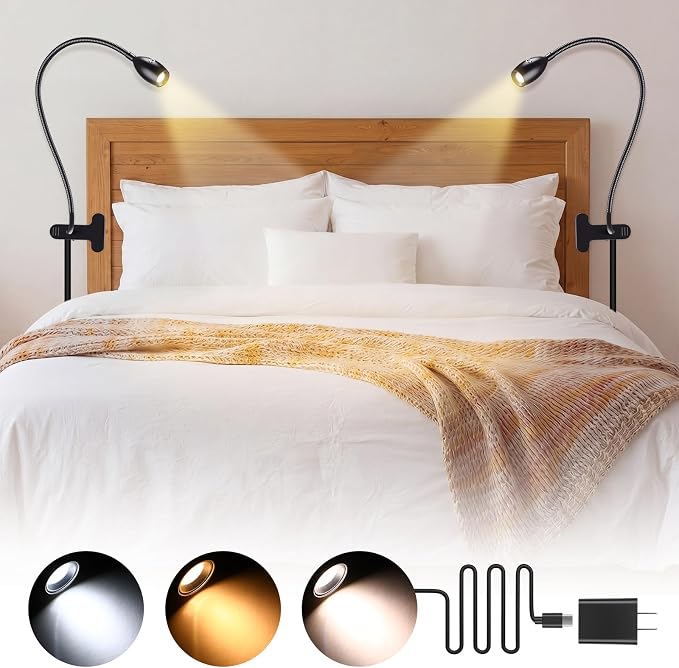 2 Pcs LED Clip on Reading Light - Image 2